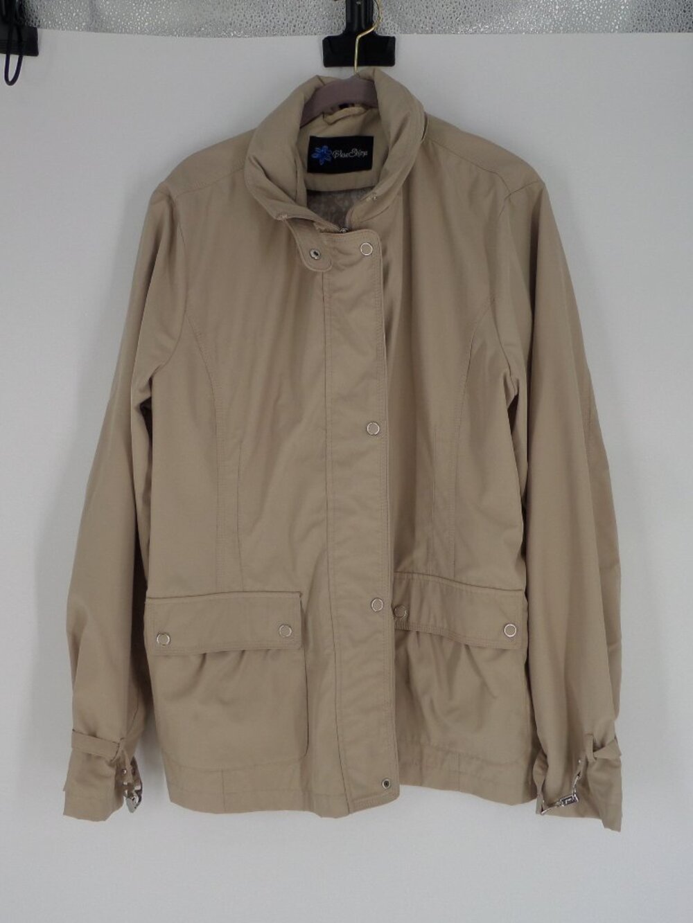 Blue Shine Woman's Plus Size  Windbreaker Jacket Tan Size XXXL